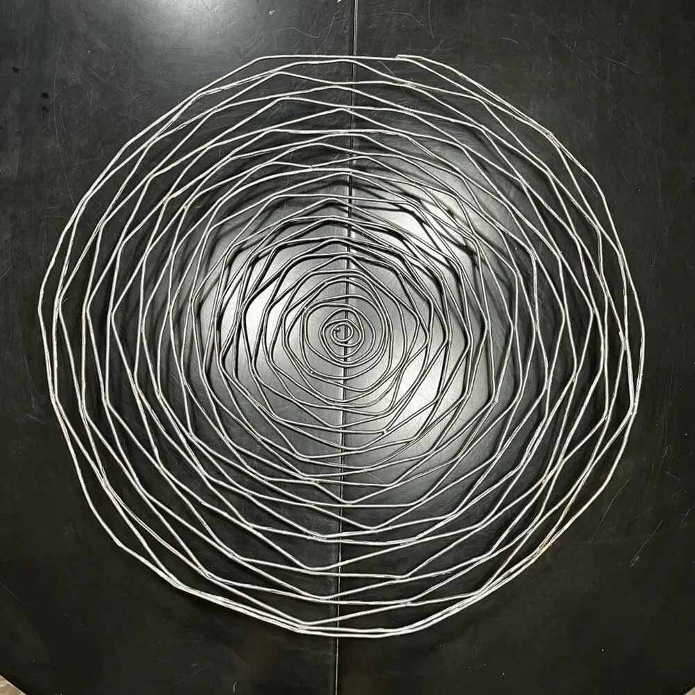 NEW Z Gallerie Antique Bronze Wrought Iron Vortex Wall Table Sculpture Bowl 21”